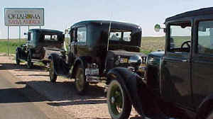 Oklahoma state line and heading to Texas